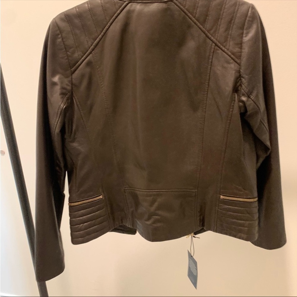 𝅺❣️BROWN Leather Jacket by Cole Haan Sz S NWT - Picture 2 of 5